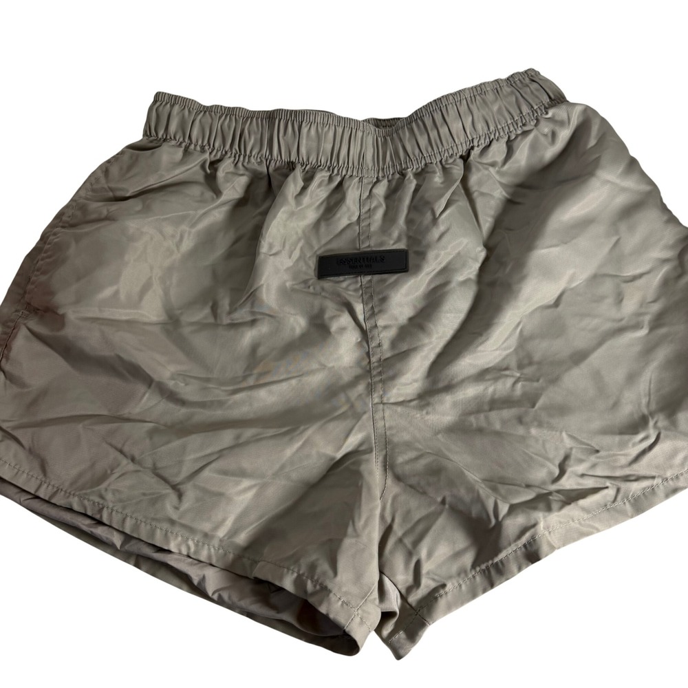 Fear of God Essentials Mens Nylon Volley Shorts Taupe Gray Small FOG Streetwear